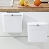 Compost Bin Indoor Kitchen Sealed, LALASTAR Compost Bucket for Countertop or Under Sink, Indoor Home Trash Can for Kitchen, Bathroom, Bedroom, RV, 1.8 Gallon, White