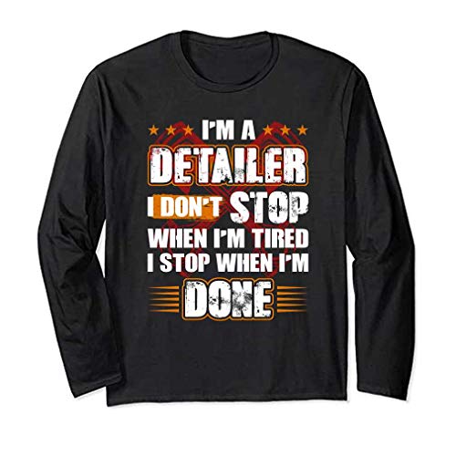 TeeActivity I'm a Detailer Auto Detailer Shirt Polisher Car Detailing Gift Mens Womens Unisex Long Sleeve Shirt (Black-M)