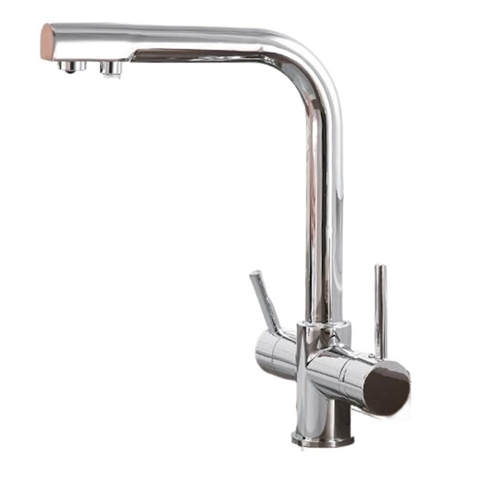 Kitchen Faucets Solid Brass for Kitchen Deck Mounted Three Ways Sink Mixer 3 Way Kitchen Faucet XT-123(Chrome)