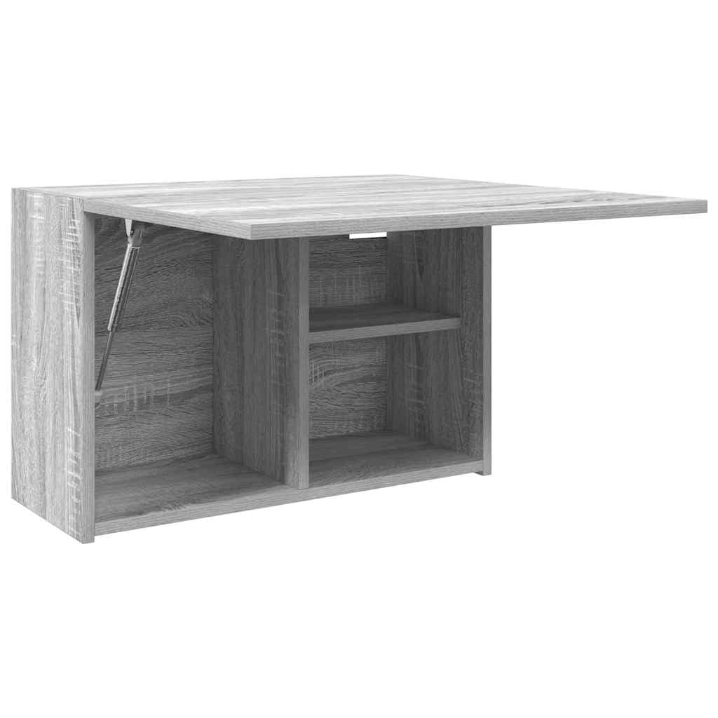Floating Wall Cabinet, Modern Wood-Grain Wall-Mounted Storage Unit, Hanging Shelf Cabinet for Bathroom, Kitchen and Living Room (60 x 25 x 40 cm)