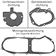 Area1 Ersatz Motor Dichtung Set Dichtungssatz für Minarelli liegend AC/LC, kompatibel mit Yamaha Aerox Jog Neos Slider BWs Beta Italjet Malaguti F12 F15 Benelli 461 K2 MBK Nitro Mach G Ovetto (50/2T)