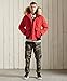 Superdry Mens Everest Bomber Jacket, Zip And Popper Fastening High Risk Red Size L