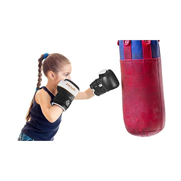 Kids-Boxing-Gloves-for-Kids-Children-Youth-Punching-Bag-Kickboxing-Muay-Thai-Mitts-MMA-Training-Sparring-Gloves Kids Boxing Gloves for Kids Children Youth Punching Bag Kickboxing Muay Thai Mitts MMA Training Sparring Gloves (Black, 6 oz)