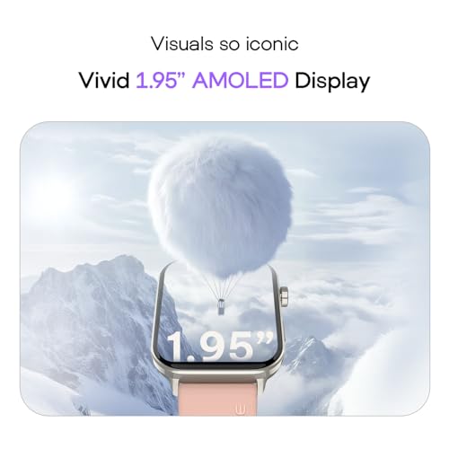 Image of Noise Icon 5 Smartwatch with AI Watch Faces & AI Search, 1.95 inch AMOLED Display, 10 Days Battery, Bluetooth Calling, 100+ Sports Modes, IP68 (Rose Pink)