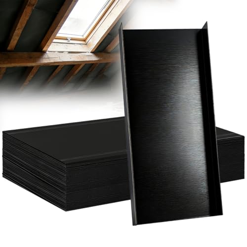 30 Pack 24 Inch On Center Attic Baffles Heat & Pressure Resistant Polypropylene Rafter Vents with 2 Air Channel Prevent Insulation Blockage for Residential Roof Ventilation