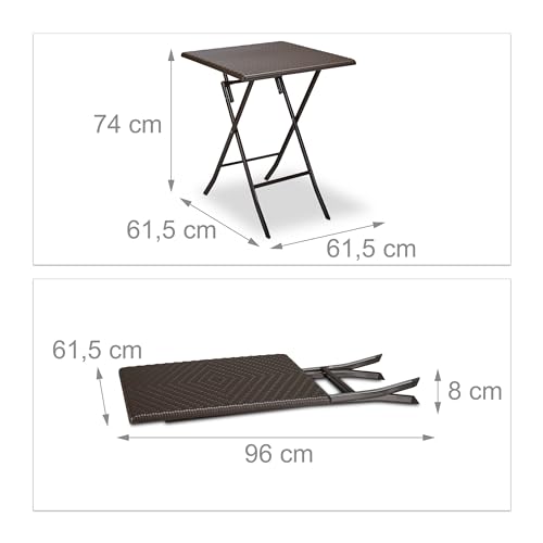 Table de camping pliable rectangulaire Relaxdays pour optimiser les petits espaces - 4