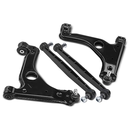 Frankberg 2 brazos de suspensión + 2 barras de acoplamiento eje delantero compatibles con Astra G F67 2001-2005 Zafira A F75 T98 1999-2005 Replace # 90496039