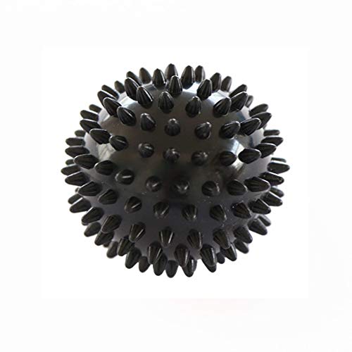 NMEGOU Durable PVC Spiky Massage Ball Deep Tissue Back Massage, Foot Massager, Pain Relief Plantar Fasciitis Reliever Hedgehog 3inch Balls (Black)