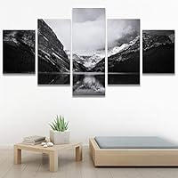 SIGNWIN 5 Panel Canvas Wall Art High Contrast Scenery for Home Decorations Ready to Hang - 60