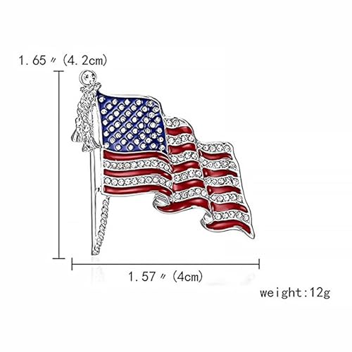 Image of American Flag Pin Patriotic Enamel Brooch USA 250th Birthday 250 Years Anniversary 4th of July Independence Day Accessories Celebration Gift