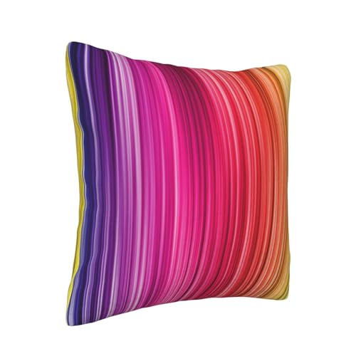 Housses de coussin velours côtelé imprimé rayures 45,7 cm