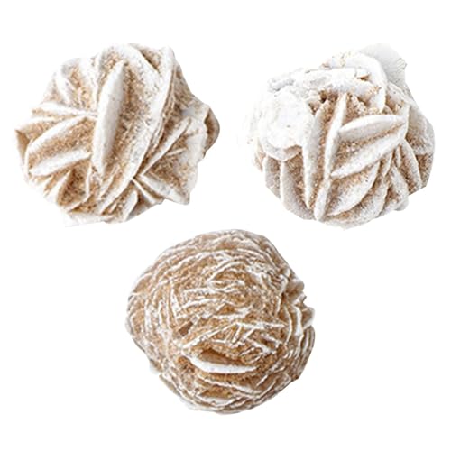 1/3/6/9 Piezas Piedra De Cris-tal De Rosa Del Desierto Natural - Piedra De Amor De Rosa Del Desierto De Yeso Única | Muestra De Cris-tal Mineral De Selenita Curativa Piedra En Bruto De Racimo