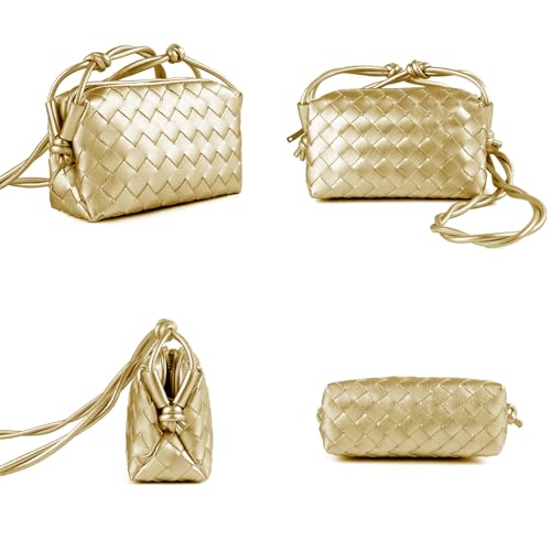 Image of ZEDIUH Woven Bag for Women Crossbody Shoulderbag, Small Vegan Leather Purse