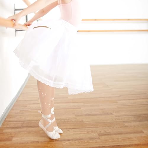 1 Pair Ballet Tights for Girls, Rhinestone Girls Fishnet Tights, Clear Skin Color Kids Ballet Stockings, Glitter Rhinestone Hollow Out Pantyhose for Dance Festival Daily4