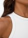 Trendy Queen Womens Tank Tops Summer Workout Racerback Ribbed Shirts Beach Vacation Outfits Spring Fashion Y2k Clothes White XL