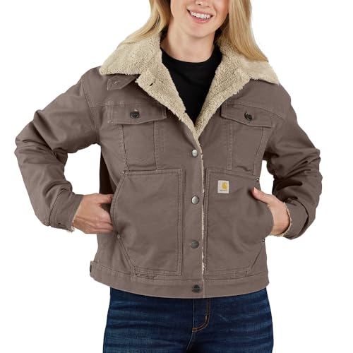 Carhartt Women's 106463 Women's Rugged Flex® Loose Fit Canvas Sherpa-Li