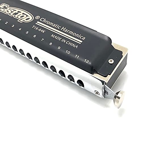 Harmonica Couleur harmonica T16-64K 16 trous 64 frettes orgue harpe cuivre Anches C professionnel instruments clés - Les Beatles, Paul McCartney, John Lennon, RIngo Starr, George Harrison Harmonica Couleur harmonica T16-64K 16 trous 64 frettes orgue harpe cuivre Anches C professionnel instruments clés – Image 3
