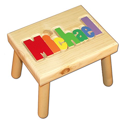 Damhorst Toys 101 Personalized Wooden Child'S Name Puzzle Stool Primary Colors thumb #3
