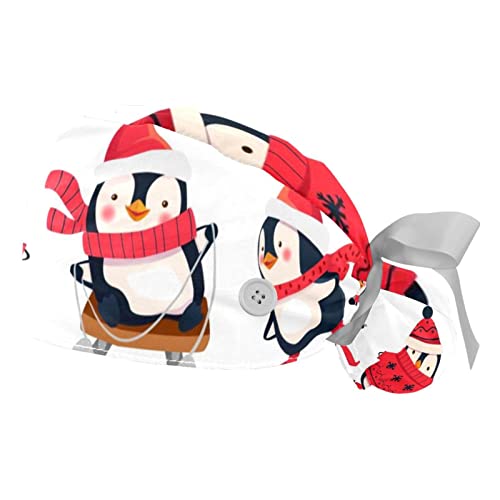 Casquettes de travail respirantes avec motif pingouin pour hommes femmes