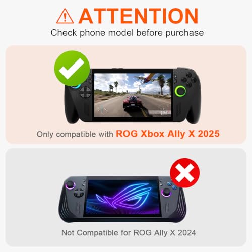 Image of ZORBES Compatible with ASUS ROG Xbox Ally X, Anti-Scratch Silicone Skin Case for Ally X Handheld Gaming PC, Anti-Slip Grips, Back Kickstand Design, Shock-Absorbing Soft Shell Protective Skin Case