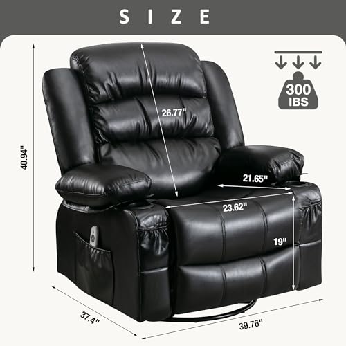Sillón con masaje plegable negro miniatura 2