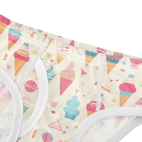 KLL Ice Cream Stripe Little Boys Soft Underwear Briefs Breathable Undies4