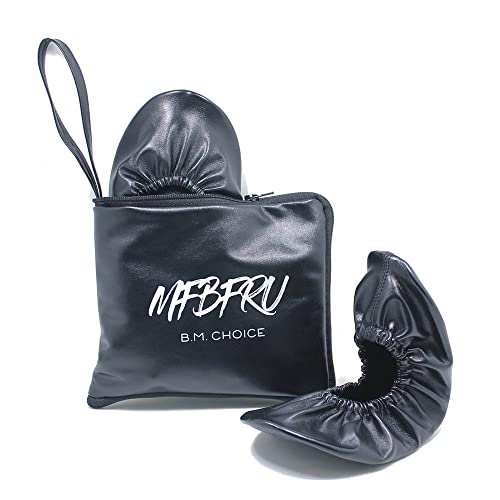 Women's Foldable Portable Travel Ballet Flat Roll Up Slipper Shoes with Expandable Matching Purse for High Heels Folding Womens Shoes2