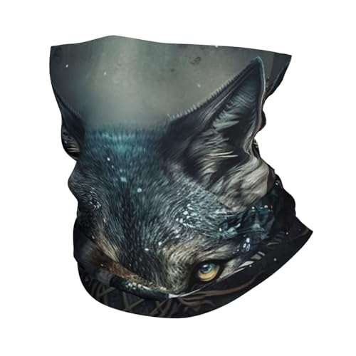 Wolf Dark Gothic Cuello Cool Gaiter Cubierta Facial Bandana Pasamontañas para Mujeres y Hombres Bufanda para Motociclismo Ciclismo Esquí Fiesta