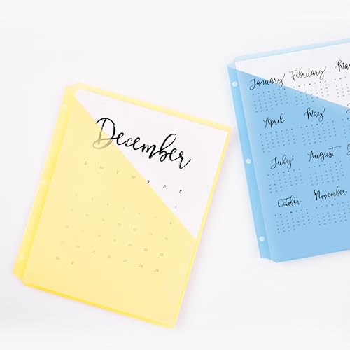 Image of Avery Binder Pockets for 3 Ring Binders, Assorted Colors, Fits 8.5 inch x 11 inch Documents, Acid-Free and Archival-Safe (75254), 5 Count (Pack of 12)