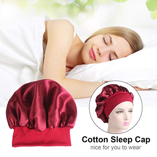SZXMDKH Large Silky Satin Bonnet with Wide Elastic Band - Image 2