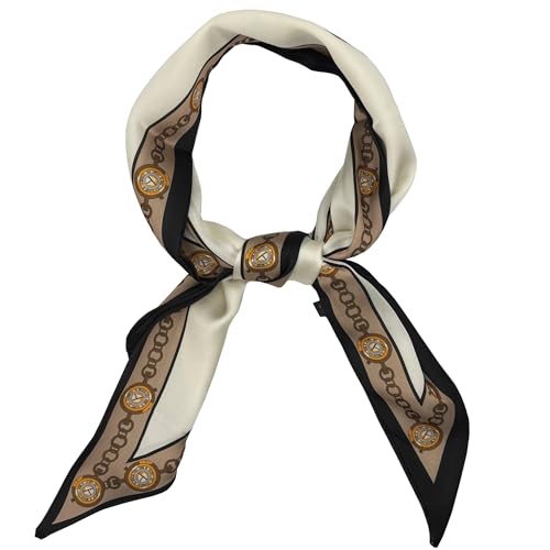 Head Scarf Hair Neck Scarves Elegant Oblique Angle Satin Scarfs Purse Handbag Scarfs Premium Silk - like Silky Long Thin Satin Scarves for All Seasons and Occasions