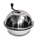 DL Wholesale 16'' Bowl Trimmer with All-Metal Top, Manual Stainless Steel Leaf and Plant Trimming Machine for Herbs, Flowers, and Foliage, Durable Hand Crank Harvest Tool for Wet or Dry Trimming