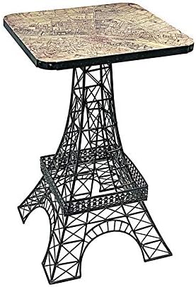 Design Toscano Tour Eiffel Sculptural Metal Side Table, Black,26 Inch