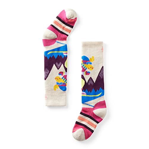 Image of Smartwool Unisex Kids Full Cushion Mountain Moose Pattern Over The Calf Socks (Toddler/Little Kid/Big Kid)