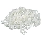 XLX 200pcs White Nylon R-Type Cable Clamp Fastener for 1/2 Inch (12.7mm) Dia Wire Tube ( Plastic Wire Cord Clip Fixer )