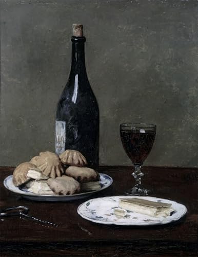 Impression d'affiches toile nature morte bouteille de vin Albert decoration mural 60x90cm
