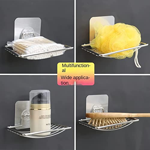 Image of Afrodite Soap Dish Holder, No Drilling, 304 Rustproof Stainless Steel Soap Dish for Shower, Bathroom, Tub and Kitchen Sink