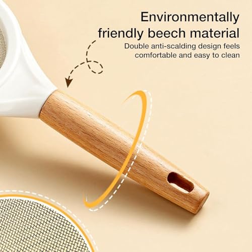Image of PERMAFROST Stainless Steel Fine Mesh Strainer - 4.1 inch Small Channi for Tea, Juice, Cocktail, Powdered Sugar, Flour Sifting, with Easy-Grip Handle - Premium Chhanni for Kitchen Use