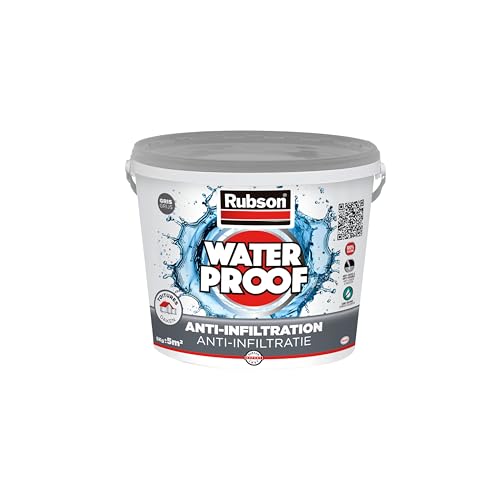 Rubson revêtement Waterproof Anti fuite Gris 5kg pour réparation et étanchéité, protecteur de...