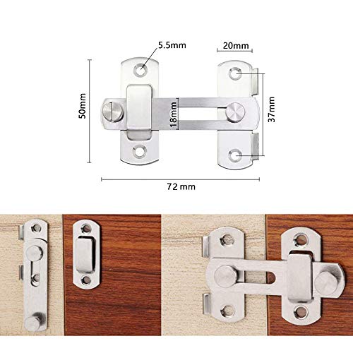 Yyuezhi Fibbia Bullone Scorrevole Hasp Acciaio