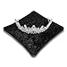 Resonant Energies 8.5 Inch Square Black Crushed Velvet Tiara & Crown Display Pillow Stand, 'Bean Bag' Support, TPV37X