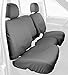 Covercraft Polycotton Custom Seat Covers | Fits 2004-2008 Dodge Ram 1500 & 2004-2009 Dodge Ram 2500/3500 Quad Cab | 2nd Row 40/60 Bench Seat, Grey -  SS7366PCGY