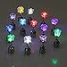 4 paires boucles d'oreilles LED élégantes lumineuses,boucles d'oreilles élégantes à LED clignotantes,boucles d'oreilles LED brillantes et lumineuses,pendentif d'oreille diamant lumineux accessoires