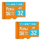 TCELL MASSTIGE 32GB 2個セット 台湾製 microSDXC メモリカード アダプター付き - A1、USH-I U3、V30、4K、マイクロSDカード、読み込み最大100MB/秒、フルHDと4K UHD microSD、Nintendo Switch 動作確認済