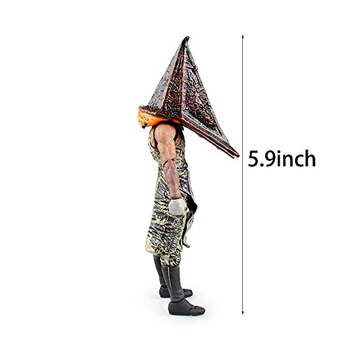 Duezkup The Pyramid Head Action Figure Evil Red Pyramid Thing Bogeyman Pvc Model Toy Computer Desk Decoration #TOP4