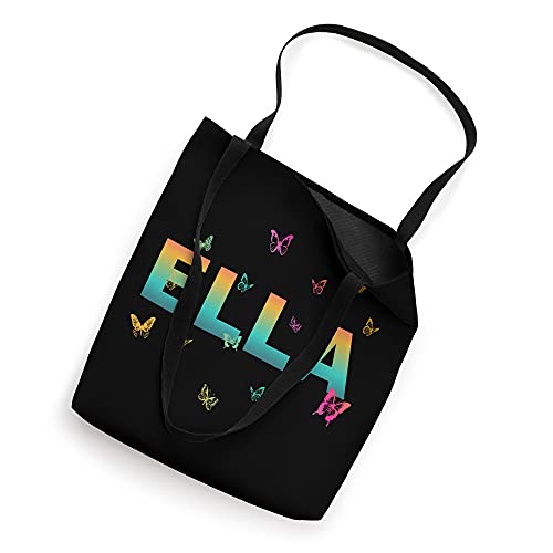 Ella Beautiful Name Tote Bag con mariposas miniatura 2