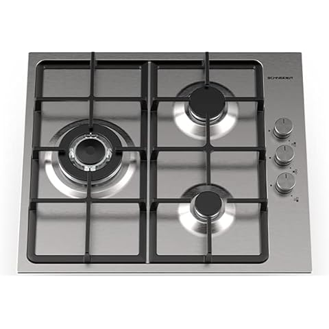 SCHNEIDER Encimera de Gas Butano/Propano 2 fogones y 1 Wok Cover