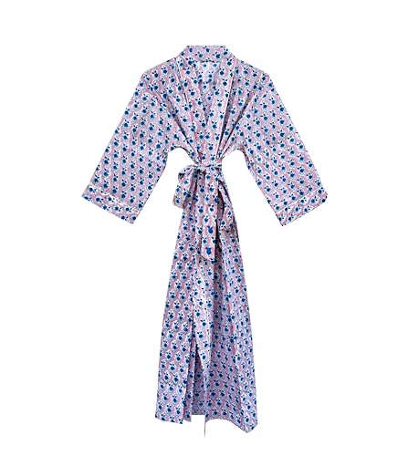 Image of Hand block print Cotton Kimono bikini cover up,Indian Hand block print Cotton Bath Robe,Swim Wear,Nighrwere Dressing Gown