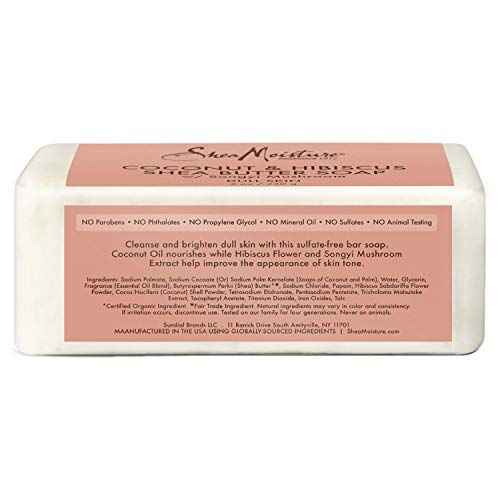 Sheamoisture Bar Soap For Dull, Dry Skin Coconut And Hibiscus Sulfate Free Soap Bar 8 Oz thumb #1