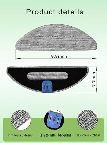 Image of 6 Pack Vacuum Replacement Part Mopping Pads Compatible for iRobot Roomba Combo j5, j5+, i3, i3+, i5, i5+, i8, i8+ Model. Washable and Reusable Microfiber Cleaning Refill Mopping Pad Accessories